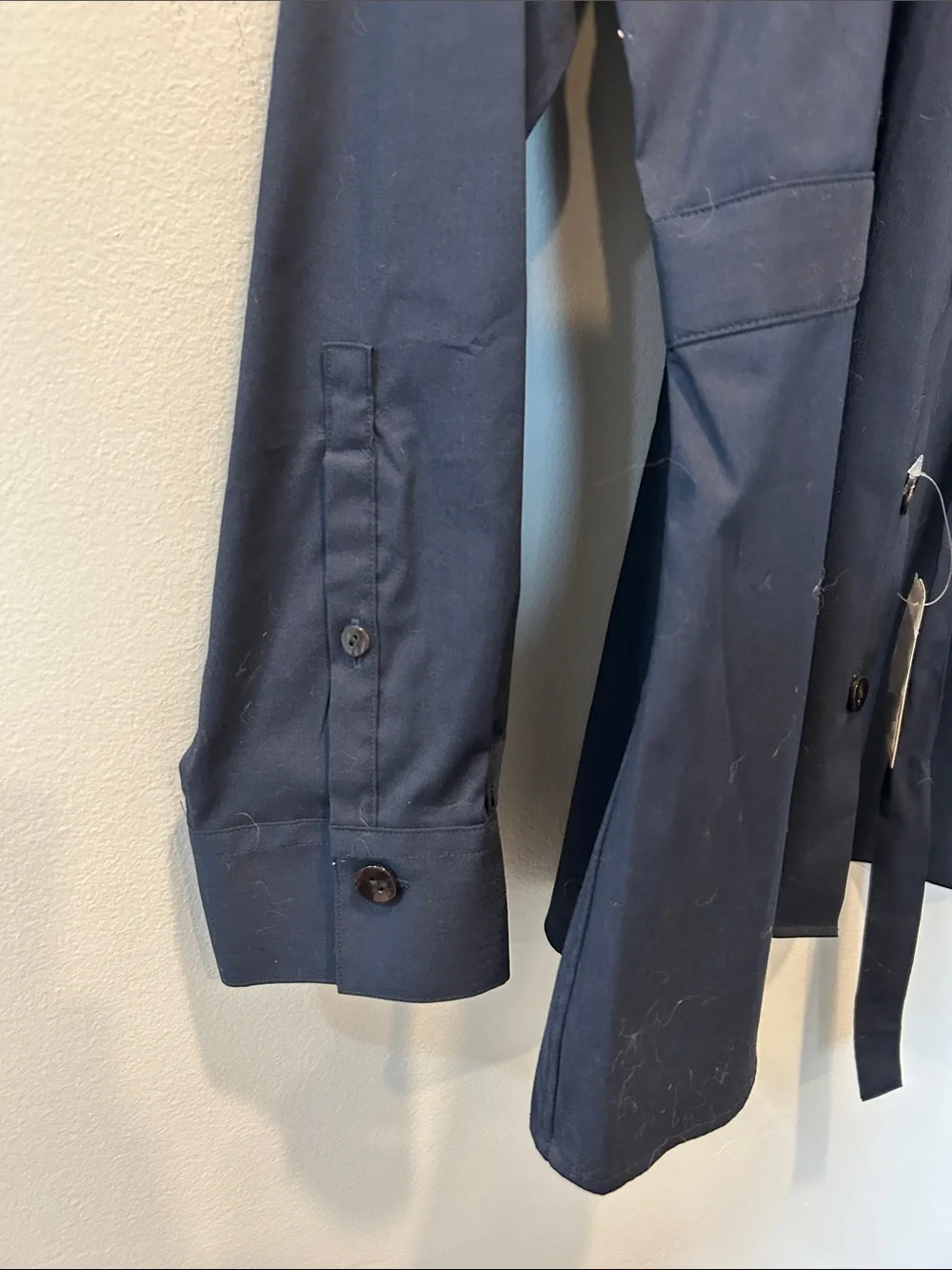 Brooks Brothers Navy Collared Button-Front Blouse